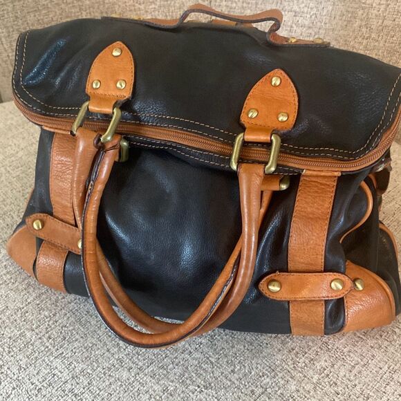 Italian Leather Convertible Backpack Handbag Black main image 11